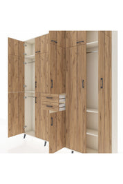 Arges Gardrop 10 Raflı 2 Çekmeceli 3 Askılı 220x30x243 Aytaşı-Çam