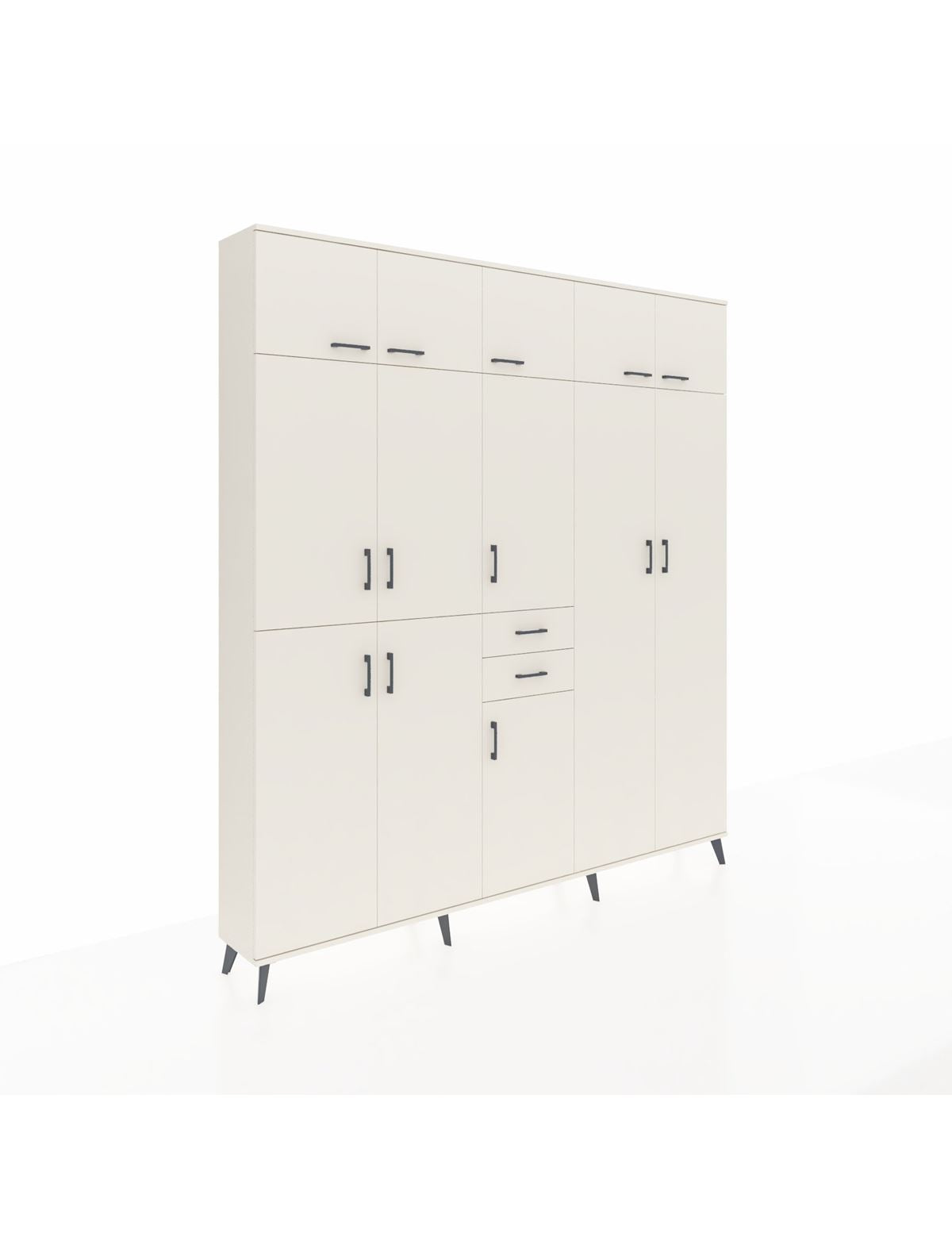 Arges Gardrop 10 Raflı 2 Çekmeceli 3 Askılı 220x30x243 Aytaşı-Aytaşı