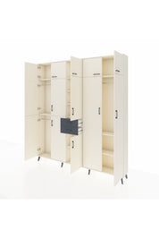 Arges Dolap 10 Raflı 2 Çekmeceli 3 Askılı 220x30x243 Aytaşı-Aytaşı/Antrasit