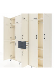 Arges Dolap 10 Raflı 2 Çekmeceli 3 Askılı 220x30x243 Aytaşı-Aytaşı/Antrasit