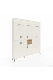 Arges Dolap 10 Raflı 2 Çekmeceli 3 Askılı 220x30x243 Aytaşı-Aytaşı/Çam