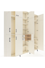 Arges Dolap 10 Raflı 2 Çekmeceli 3 Askılı 220x30x243 Aytaşı-Aytaşı/Çam