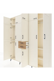 Arges Dolap 10 Raflı 2 Çekmeceli 3 Askılı 220x30x243 Aytaşı-Aytaşı/Çam