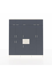 Arges Dolap 10 Raflı 2 Çekmeceli 3 Askılı 220x30x243 Aytaşı-Antrasit/Aytaşı