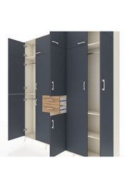 Arges Dolap 10 Raflı 2 Çekmeceli 3 Askılı 220x30x243 Aytaşı-Antrasit/Çam