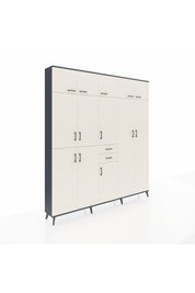 Arges Gardrop 10 Raflı 2 Çekmeceli 3 Askılı 220x30x243 Antrasit-Aytaşı