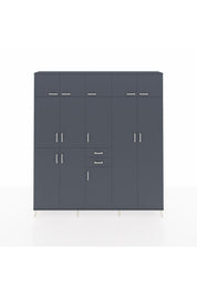 Arges Gardrop 10 Raflı 2 Çekmeceli 3 Askılı 220x30x243 Antrasit-Antrasit