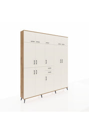 Arges Gardrop 10 Raflı 2 Çekmeceli 3 Askılı 220x30x243 Çam-Aytaşı