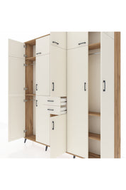 Arges Gardrop 10 Raflı 2 Çekmeceli 3 Askılı 220x30x243 Çam-Aytaşı