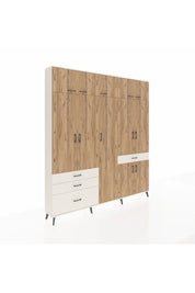 Arges Dolap 11 Raflı 4 Çekmeceli 2 Askılı 220x30x243 Aytaşı-Çam/Aytaşı
