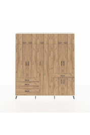 Arges Gardrop 11 Raflı 4 Çekmeceli 2 Askılı 220x30x243 Aytaşı-Çam