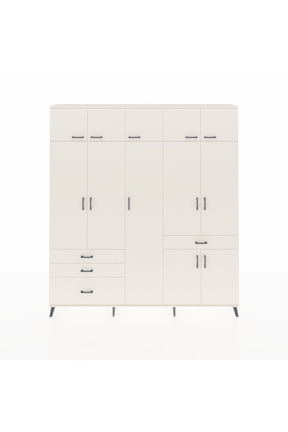 Arges Gardrop 11 Raflı 4 Çekmeceli 2 Askılı 220x30x243 Aytaşı-Aytaşı