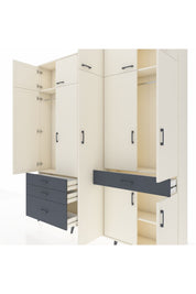 Arges Dolap 11 Raflı 4 Çekmeceli 2 Askılı 220x30x243 Aytaşı-Aytaşı/Antrasit