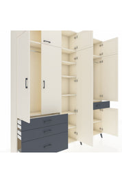 Arges Dolap 11 Raflı 4 Çekmeceli 2 Askılı 220x30x243 Aytaşı-Aytaşı/Antrasit