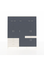 Arges Dolap 11 Raflı 4 Çekmeceli 2 Askılı 220x30x243 Aytaşı-Antrasit/Aytaşı