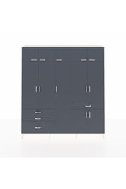 Arges Gardrop 11 Raflı 4 Çekmeceli 2 Askılı 220x30x243 Aytaşı-Antrasit