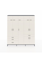 Arges Gardrop 11 Raflı 4 Çekmeceli 2 Askılı 220x30x243 Antrasit-Aytaşı