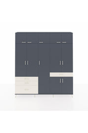 Arges Dolap 11 Raflı 4 Çekmeceli 2 Askılı 220x30x243 Antrasit-Antrasit/Aytaşı