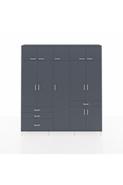 Arges Gardrop 11 Raflı 4 Çekmeceli 2 Askılı 220x30x243 Antrasit-Antrasit