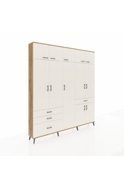 Arges Gardrop 11 Raflı 4 Çekmeceli 2 Askılı 220x30x243 Çam-Aytaşı