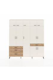 Arges Dolap 11 Raflı 4 Çekmeceli 2 Askılı 220x30x243 Aytaşı-Aytaşı/Çam