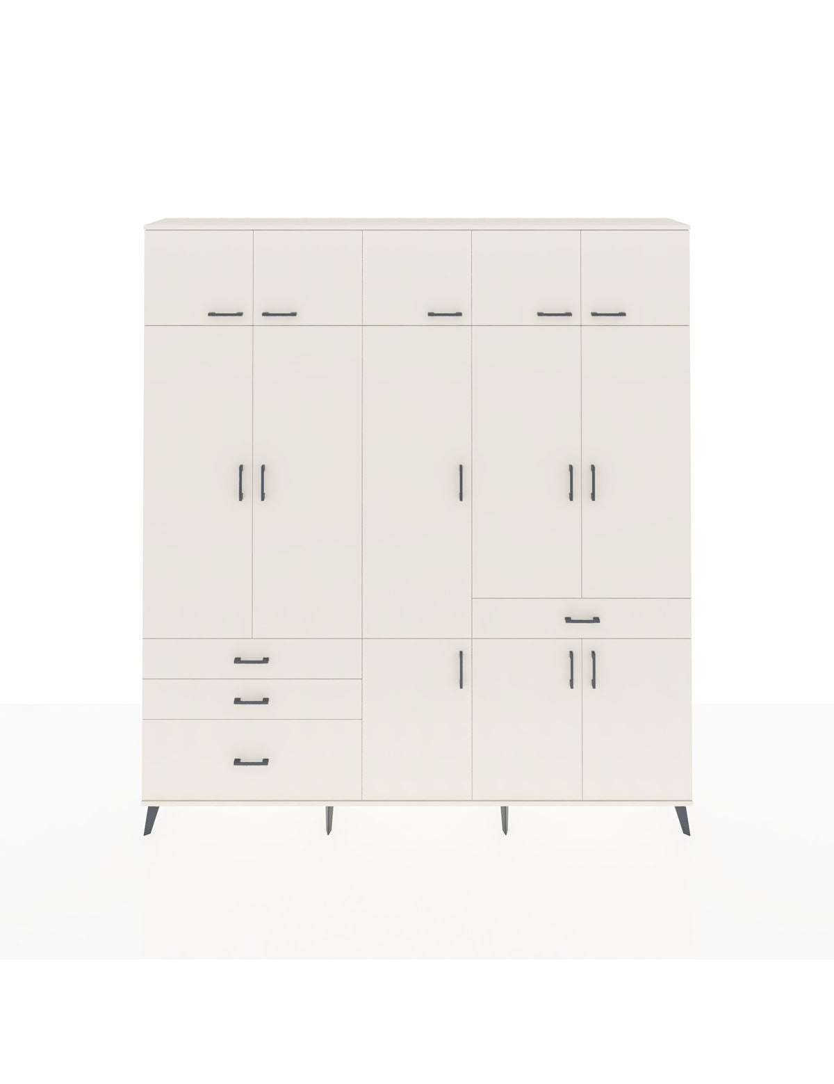 Arges Gardrop 8 Raflı 4 Çekmeceli 3 Askılı 220x30x243 Aytaşı-Aytaşı