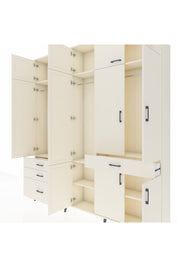 Arges Gardrop 8 Raflı 4 Çekmeceli 3 Askılı 220x30x243 Aytaşı-Aytaşı