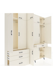 Arges Gardrop 8 Raflı 4 Çekmeceli 3 Askılı 220x30x243 Aytaşı-Aytaşı