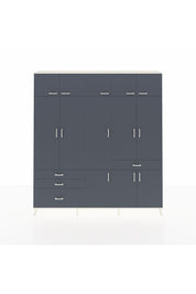 Arges Gardrop 8 Raflı 4 Çekmeceli 3 Askılı 220x30x243 Aytaşı-Antrasit