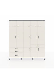 Arges Gardrop 8 Raflı 4 Çekmeceli 3 Askılı 220x30x243 Antrasit-Aytaşı