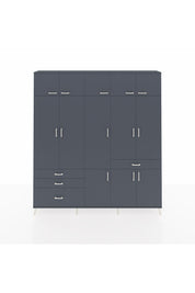 Arges Gardrop 8 Raflı 4 Çekmeceli 3 Askılı 220x30x243 Antrasit-Antrasit