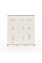 Arges Gardrop 8 Raflı 4 Çekmeceli 3 Askılı 220x30x243 Çam-Aytaşı