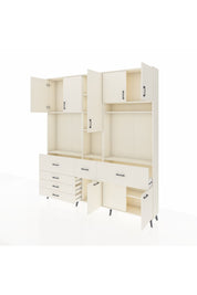 Arges Gardrop 10 Raflı 6 Çekmeceli 8 Kapaklı 220x30x243 Aytaşı-Aytaşı