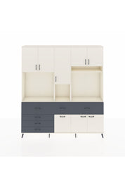 Arges Dolap 10 Raflı 6 Çekmeceli 8 Kapaklı 220x30x243 Aytaşı-Aytaşı/Antrasit