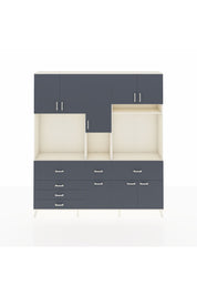 Arges Gardrop 10 Raflı 6 Çekmeceli 8 Kapaklı 220x30x243 Aytaşı-Antrasit