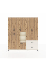 Arges Dolap 12 Raflı 2 Çekmeceli Tek Askılı 220x30x243 Aytaşı-Çam/Aytaşı