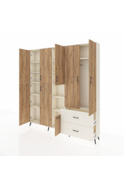 Arges Dolap 12 Raflı 2 Çekmeceli Tek Askılı 220x30x243 Aytaşı-Çam/Aytaşı