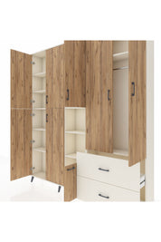 Arges Dolap 12 Raflı 2 Çekmeceli Tek Askılı 220x30x243 Aytaşı-Çam/Aytaşı