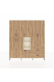 Arges Gardrop 12 Raflı 2 Çekmeceli Tek Askılı 220x30x243 Aytaşı-Çam