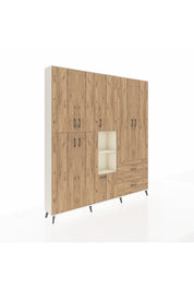 Arges Gardrop 12 Raflı 2 Çekmeceli Tek Askılı 220x30x243 Aytaşı-Çam