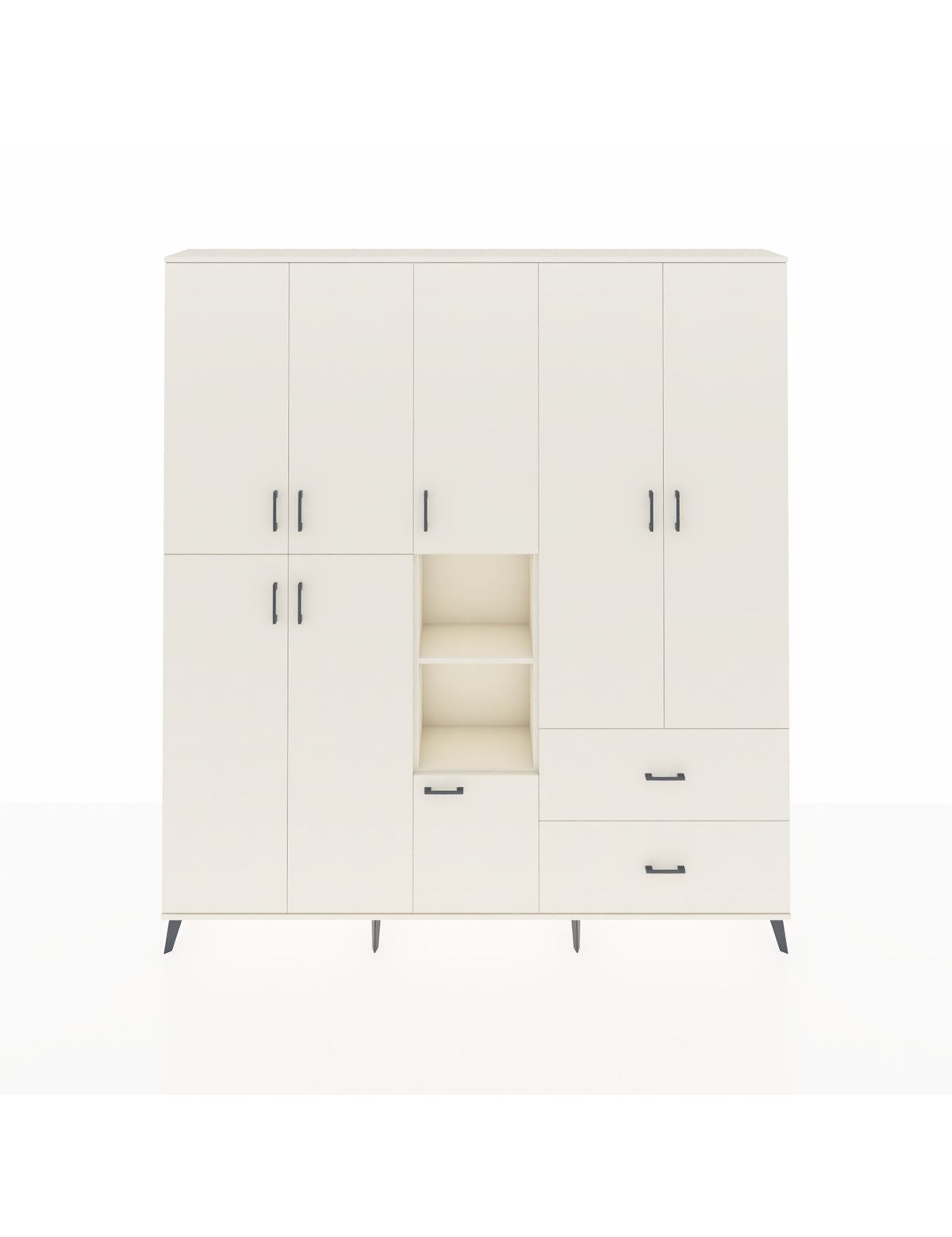 Arges Gardrop 12 Raflı 2 Çekmeceli Tek Askılı 220x30x243 Aytaşı-Aytaşı