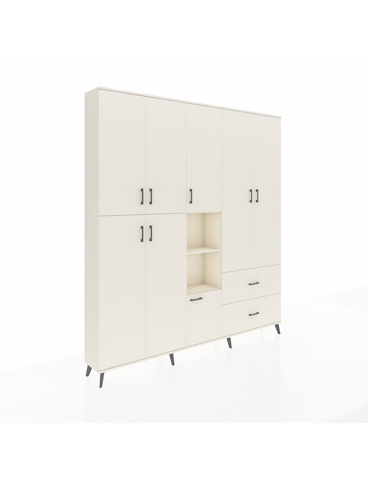 Arges Gardrop 12 Raflı 2 Çekmeceli Tek Askılı 220x30x243 Aytaşı-Aytaşı