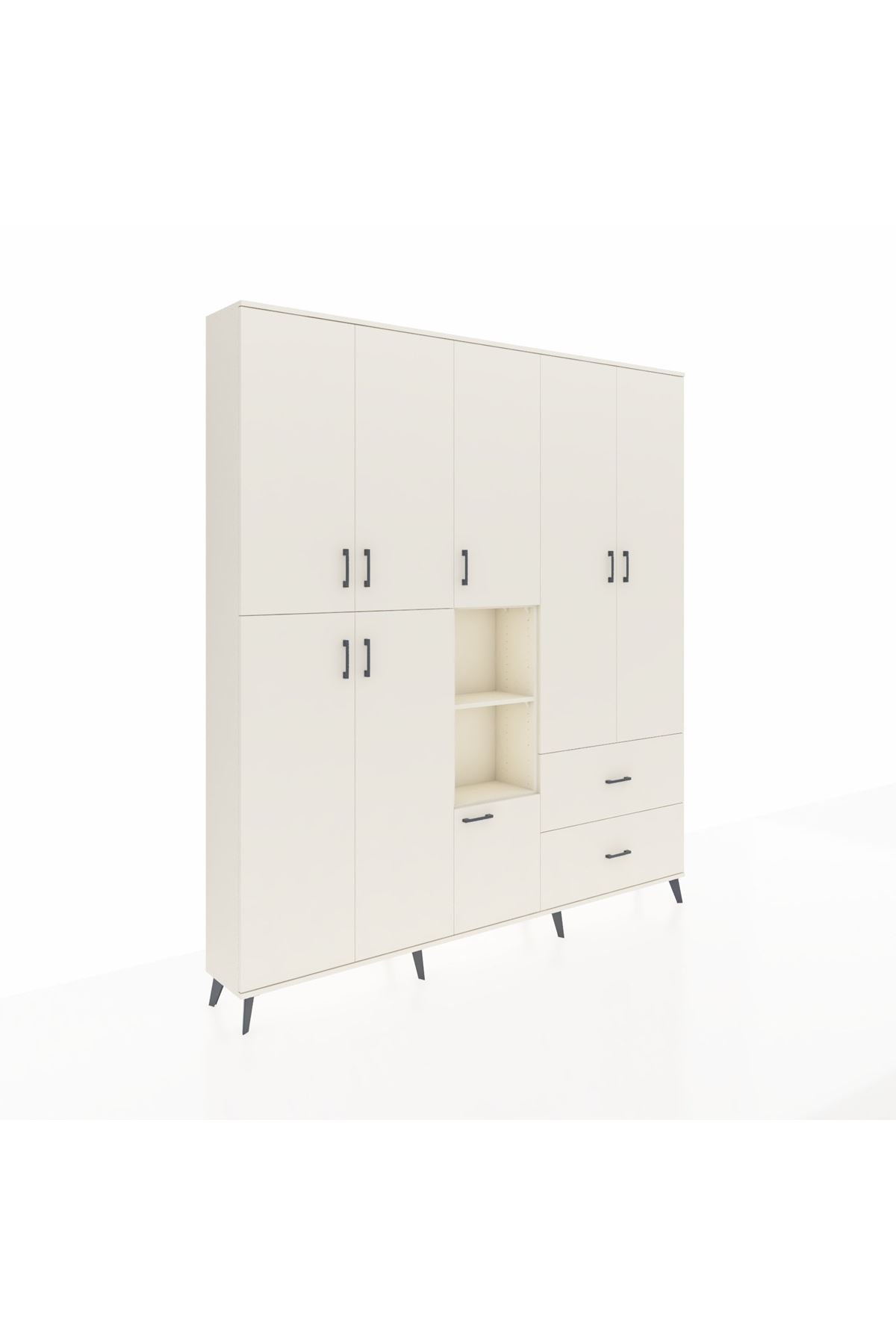 Arges Gardrop 12 Raflı 2 Çekmeceli Tek Askılı 220x30x243 Aytaşı-Aytaşı