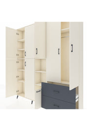 Arges Dolap 12 Raflı 2 Çekmeceli Tek Askılı 220x30x243 Aytaşı-Aytaşı/Antrasit