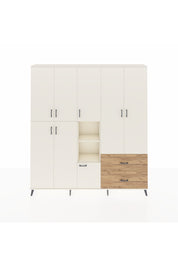 Arges Dolap 12 Raflı 2 Çekmeceli Tek Askılı 220x30x243 Aytaşı-Aytaşı/Çam