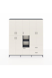 Arges Gardrop 12 Raflı 2 Çekmeceli Tek Askılı 220x30x243 Antrasit-Aytaşı