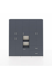 Arges Gardrop 12 Raflı 2 Çekmeceli Tek Askılı 220x30x243 Antrasit-Antrasit