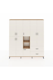 Arges Gardrop 12 Raflı 2 Çekmeceli Tek Askılı 220x30x243 Çam-Aytaşı