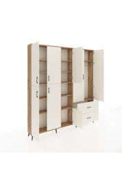 Arges Gardrop 12 Raflı 2 Çekmeceli Tek Askılı 220x30x243 Çam-Aytaşı