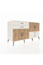 Kronos Konsol 3 Raflı 4 Çekmeceli 4 Kapaklı 176x59x99 Aytaşı-Çam/Aytaşı